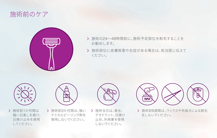 施術前のケア